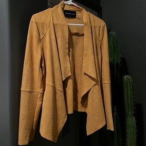 Mustard Seed Faux Suede Open Jacket